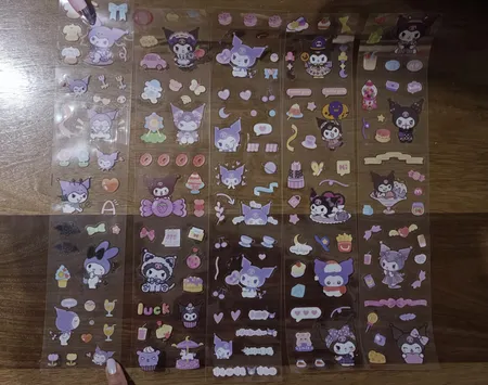 برچسب مدل برش خورده طرح کرومی و ملودی بسته 5 عددی