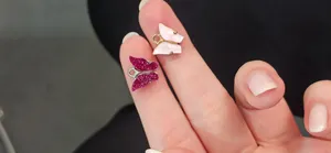 تجریه خرید آویز گردنبند زنانه مدل پروانه یاس AG 448