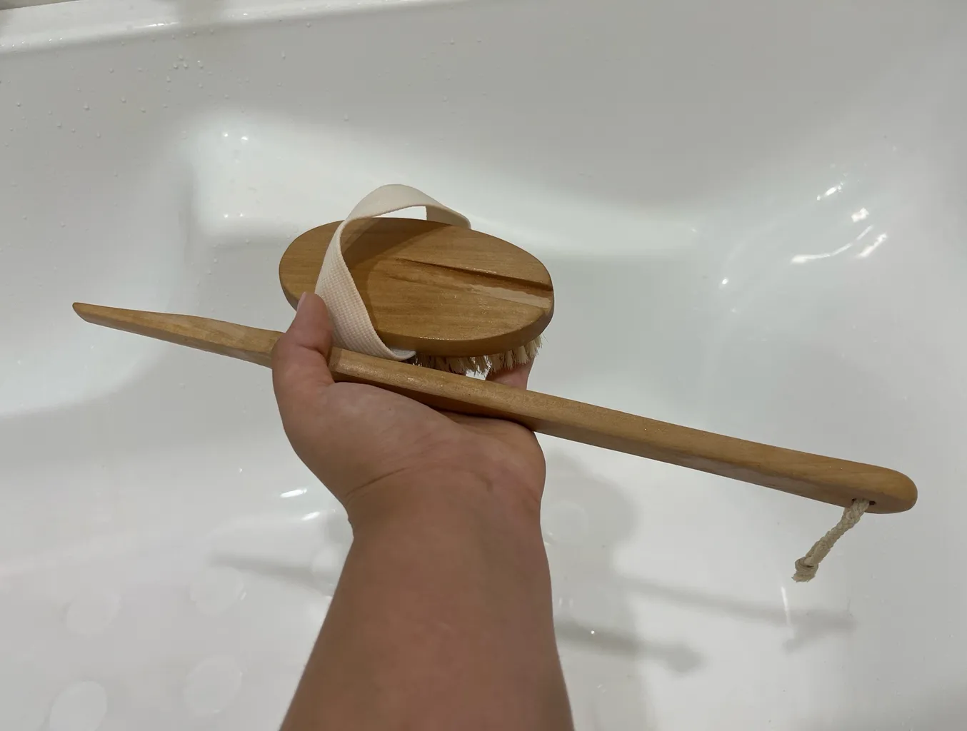 برس شستشوی بدن مدل بامبو دسته دار