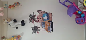 تجریه خرید استیکر دیواری کودک گراسیپا مدل خرس تدی در تعطیلات کد 124