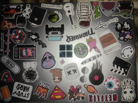 استیکر لپ تاپ طرح no bad vibe مجموعه 20 عددی