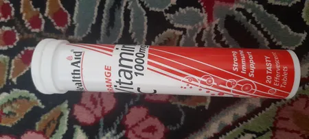 قرص جوشان ویتامین ث با طعم پرتقال  هلث اید - 1000 میلی گرم بسته 20 عددی