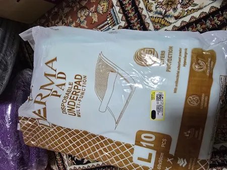 پد زیرانداز بهداشتی درماپد مدل آنتی باکتریال مجموعه 10 عددی