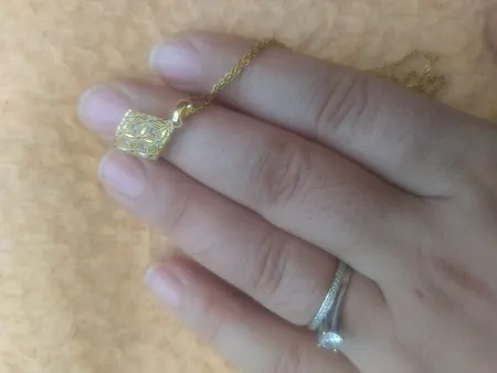 آویز گردنبند طلا 18 عیار زنانه طلای مستجابی مدل  لوزی آوا کد 07