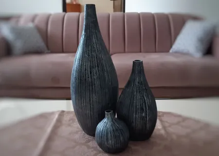 گلدان دکوری مدل A02 مجموعه 3 عددی