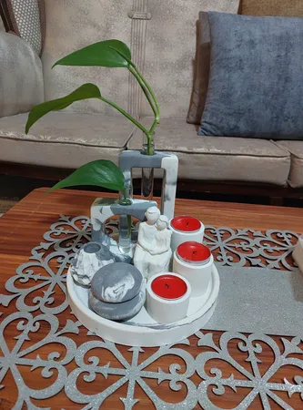 ست ۸ تکه دکوری بتنی مدل رومیزی کد 20