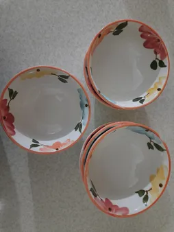 کاسه طرح بهار گل ها کد Fs006 مجموعه 6 عددی