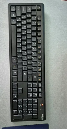 کیبورد و ماوس بی سیم هترون مدل HKCW130، سوییچ ممبران، Full-Size