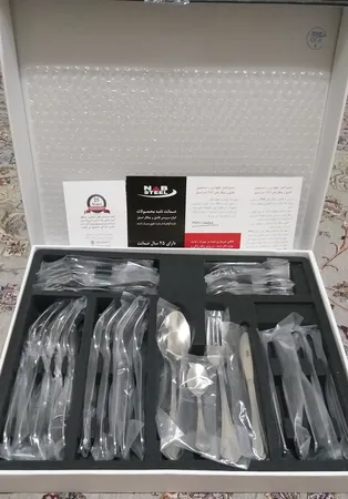 سرویس قاشق و چنگال 30 پارچه ناب استیل مدل Venice