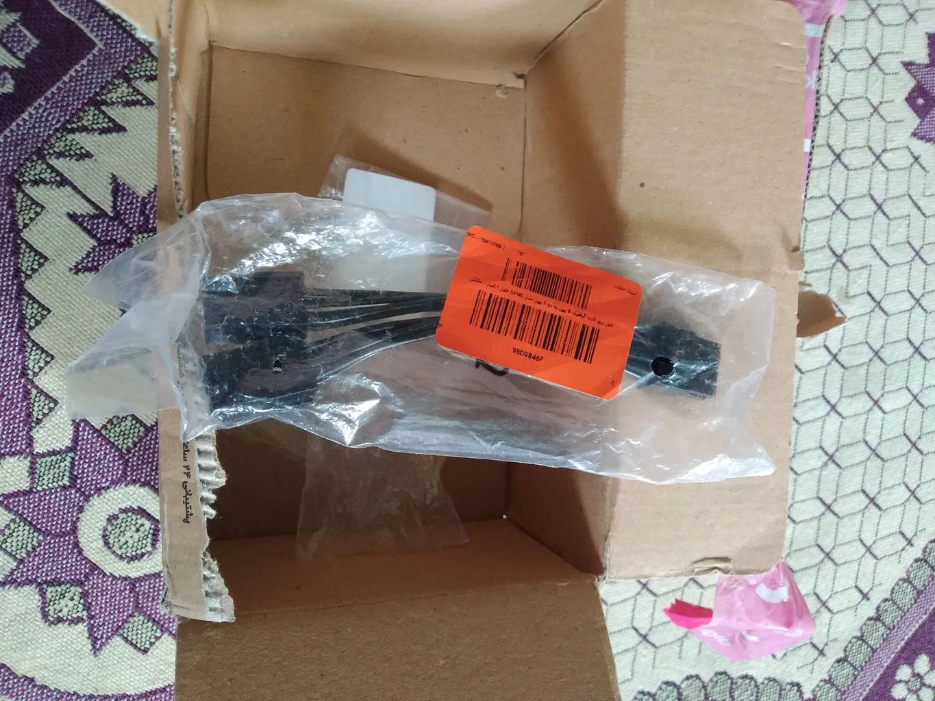 کابل برق کارت گرافیک 8 پین به دو 6 پین مدل CA140 طول 0.1متر