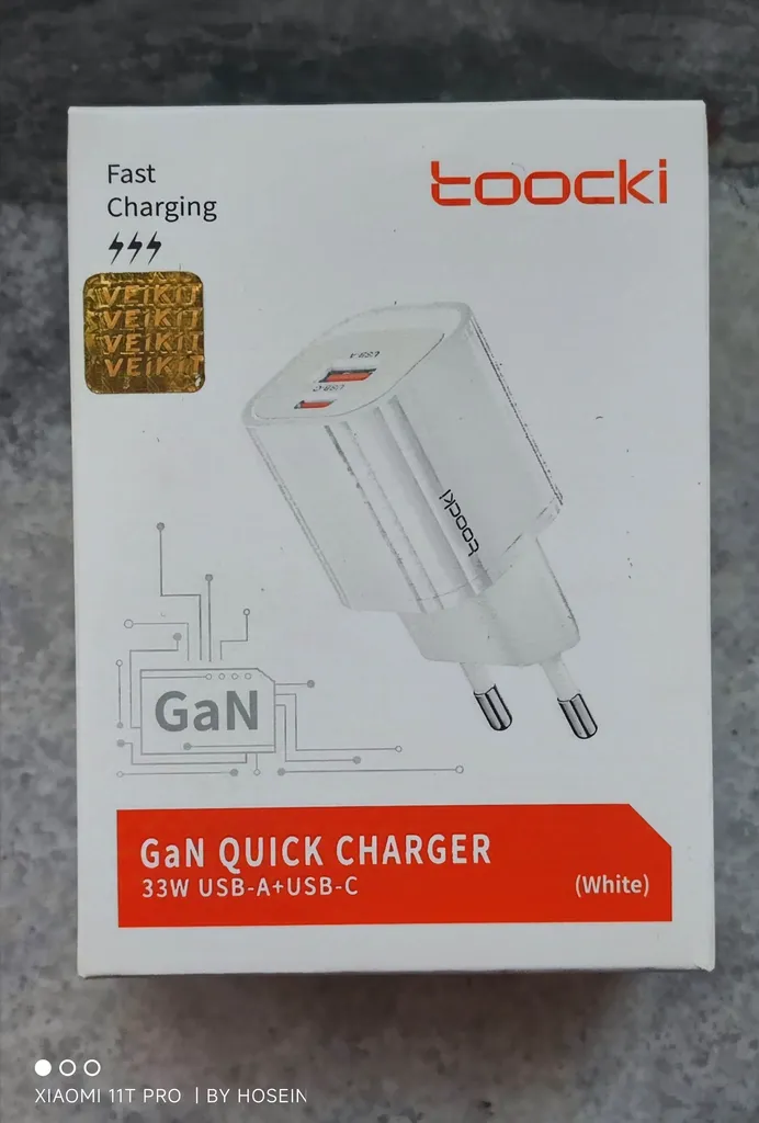 شارژر دیواری 33 وات توکی مدل TCTAC-JCB01