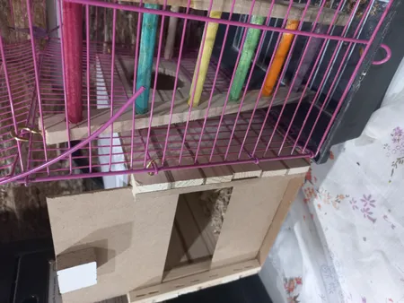 لانه پرنده مدل عروس هلندی درب کشویی طرح چوبی