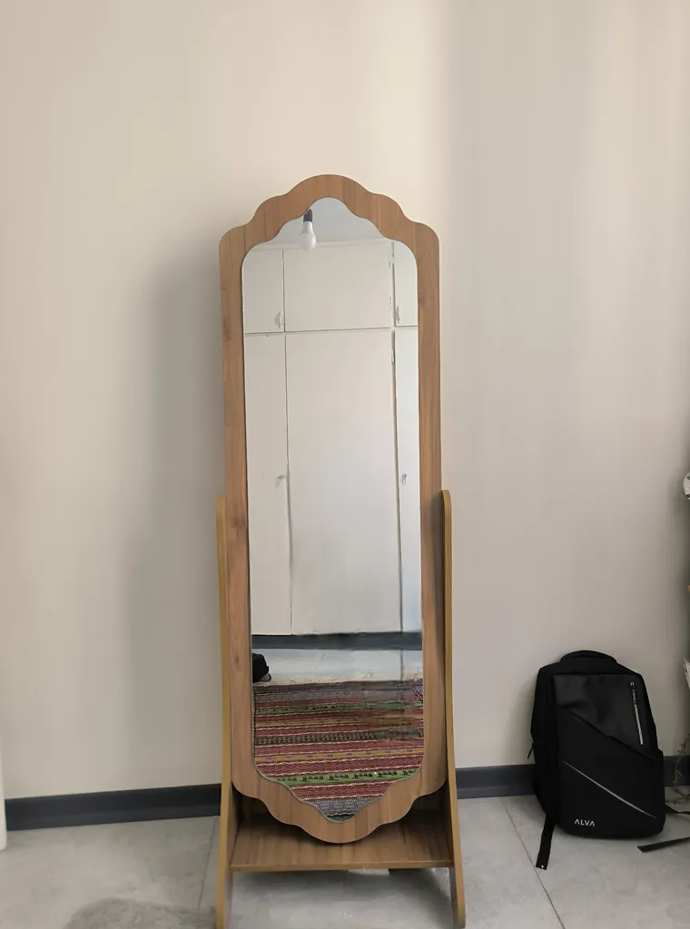 آینه وینه چوب مدل قدی فلورا