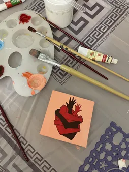 بوم نقاشی جهان بوم مدل TZ-1 سایز 10x10 سانتی متر