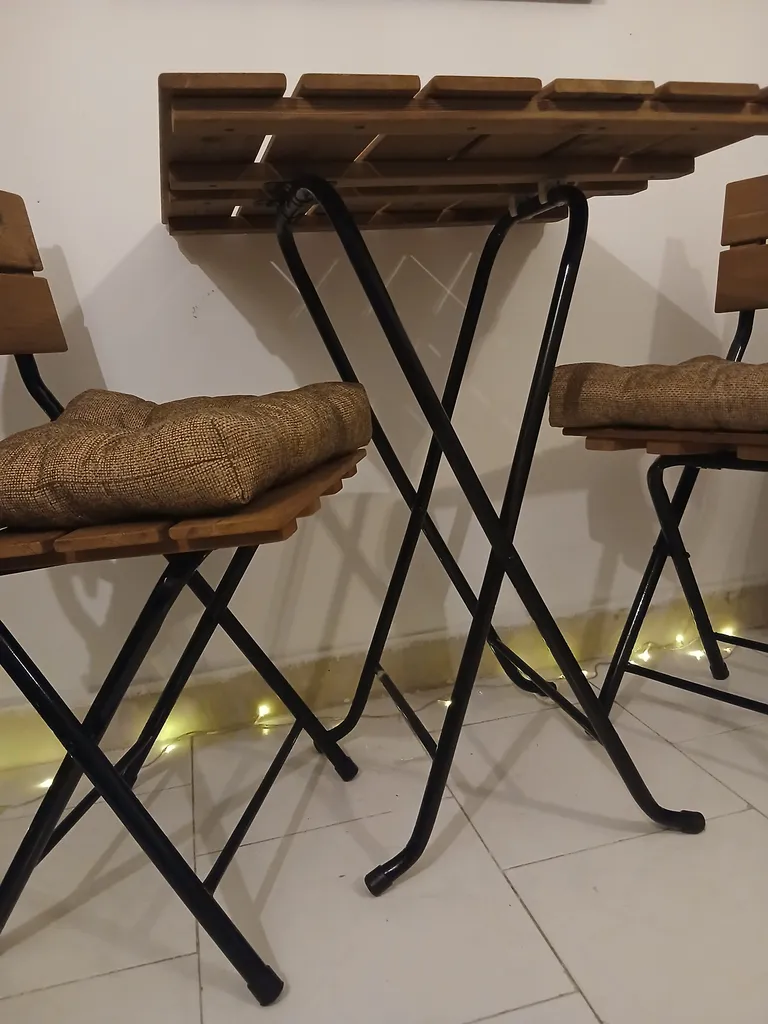 میز و صندلی غذاخوری دو نفره مدل چوبی کد 2090