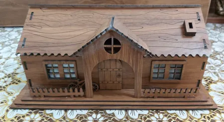 جعبه دستمال کاغذی طرح کلبه کد 0120