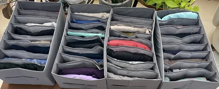 ارگانایزر لباس مادام کوکو مدل 6 خانه بسته 4 عددی