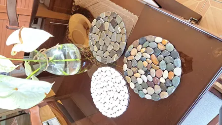 زیر قابلمه ای و زیربشقابی سنگی مدل stone