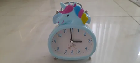 ساعت رومیزی کودک مدل یونیکورن  کد   Blue -818