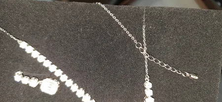 نیم ست نقره زنانه جی تی ای مدل امرالدکات