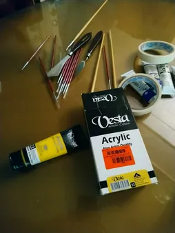 رنگ روغن وستا مدل Chrome Yellow Hue 13 حجم 37 میلی لیتر