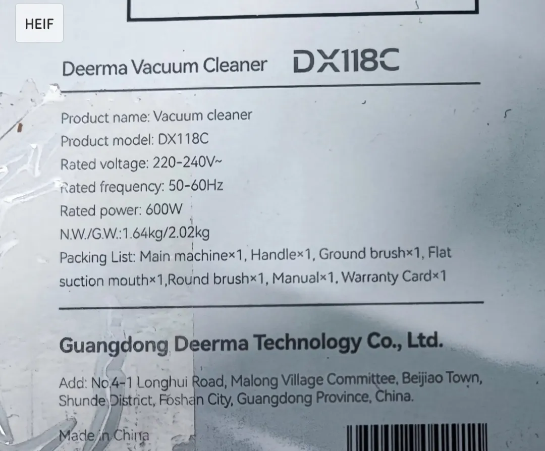 جاروبرقی 400 وات درما مدل DX118C