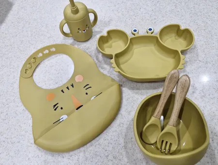 ظرف غذای کودک مدل هپی مجموعه 6 عددی