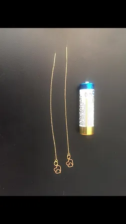 گوشواره طلا 18 عیار زنانه طرح قلب کد EL-004