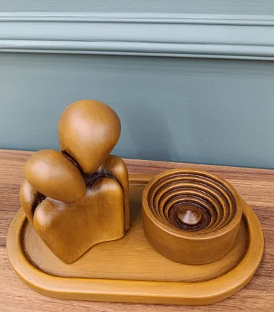 جاعودی سنگی طرح عشق مدل MD043-A مجموعه 3 عددی