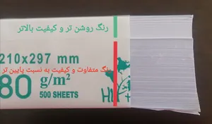 تجریه خرید کاغذ A4 های تری کد 80 بسته 500 عددی