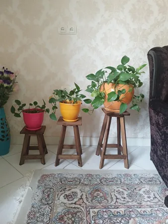 استند گلدان مدل چهارپایه A121 مجموعه سه عددی