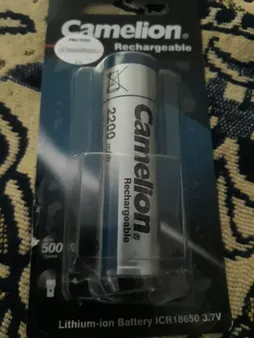 باتری لیتیوم-یون قابل شارژ کملیون کد ICR-18650 ظرفیت 2200 میلی آمپرساعت