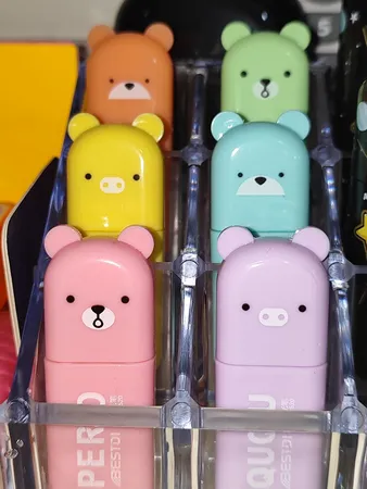 ماژیک علامت گذار مدل فانتزی طرح خرس بسته 6 عددی