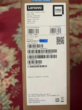 لپ تاپ 15.3 اینچی لنوو مدل IdeaPad Slim 3 15IRH10-i7 13620H-16GB DDR5-512GB SSD-IPS-Backlit