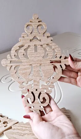 شلف دیواری مدل لوزی کد 09030035 سایز متوسط