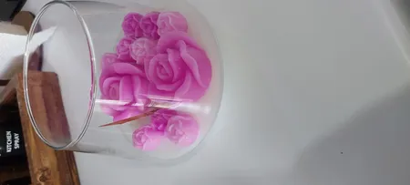 قالب شمع مدل رز وارمری