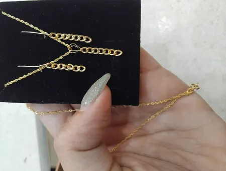 زنجیر طلا 18 عیار زنانه طلای مستجابی مدل دیسکو کد Z45