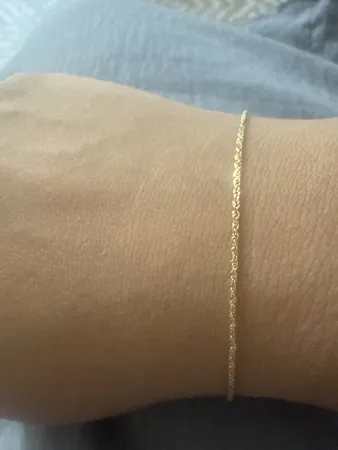 دستبند طلا 18 عیار زنانه وی وی گلد گالری مدل طنابی va 991