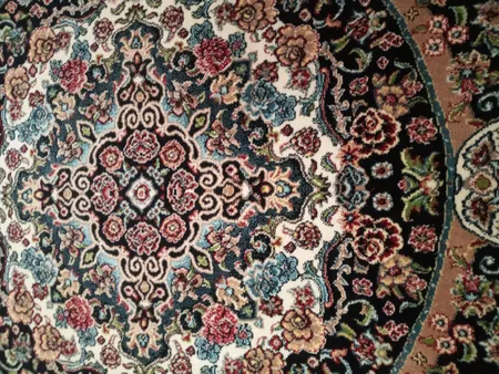 فرش ماشینی سهند کد VF19.DK زمینه سرمه ای