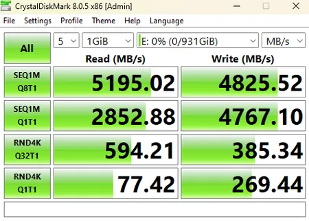 اس اس دی اینترنال PCIe Gen4 x4 ام اس آی مدل SPATIUM M460 ظرفیت 1 ترابایت