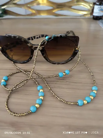 بند عینک زنانه طرح فیروزه