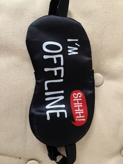 چشم بند خواب مدل کمپرس دار طرح offline