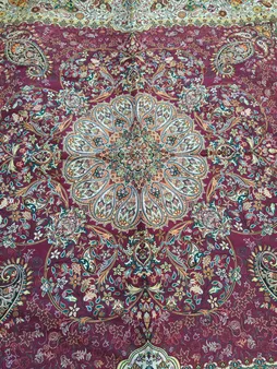 رومیزی ترمه نگین خاتم یزد طرح افشاری کد ZRSH