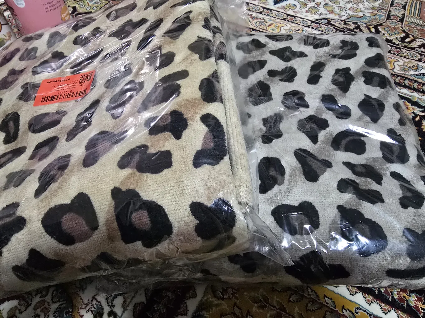 حوله حمام پودایران مدل پلنگی سایز 160x95 سانتی‌متر