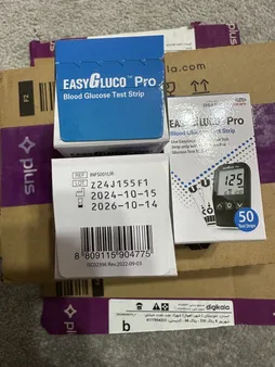 نوار تست قند خون اینفوپیا مدل EASYGLUCO PRO بسته 50 عددی