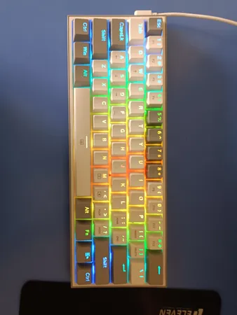 کیبورد گیمینگ ردراگون مدل K617 FIZZ، سوییچ مکانیکال قرمز، Tenkeyless، نورپردازی RGB
