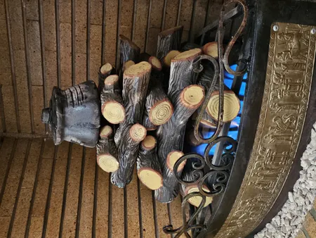 هیزم تزیینی شومینه گازی مدل چوب و دیزی سفالی041