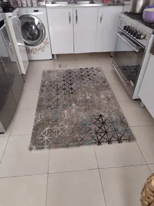 تجریه خرید فرش ماشینی ساوین کد 4128 زمینه نقره ای