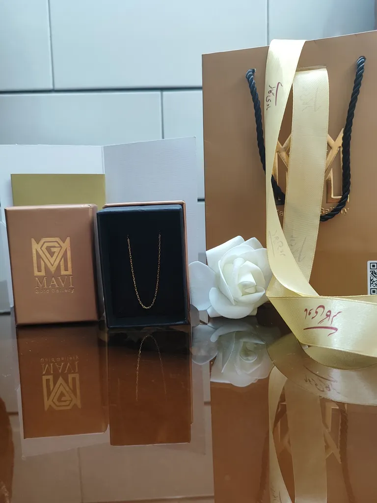 زنجیر طلا 18 عیار زنانه ماوی گالری مدل نازک