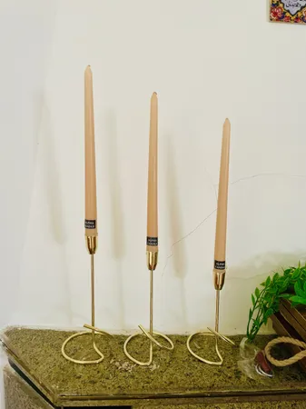 جاشمعی مدل DE-NZ191 طرح مارپیچ ساده مجموعه 3 عددی